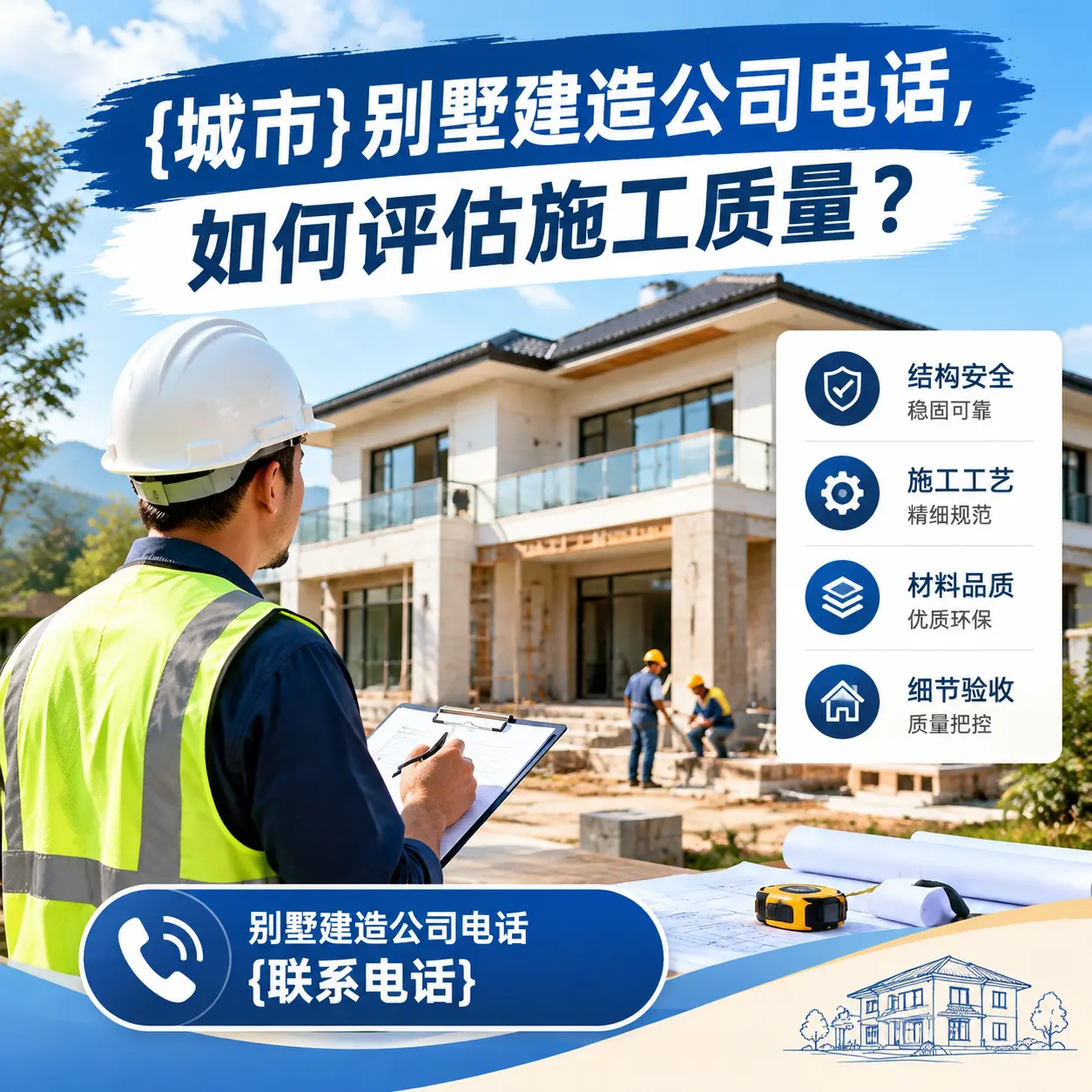 七星关别墅建造公司电话，如何评估施工质量？