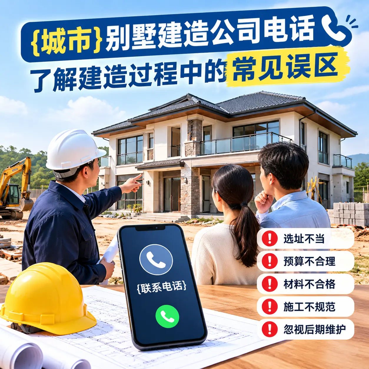 七星关别墅建造公司电话,了解建造过程中的常见误区
