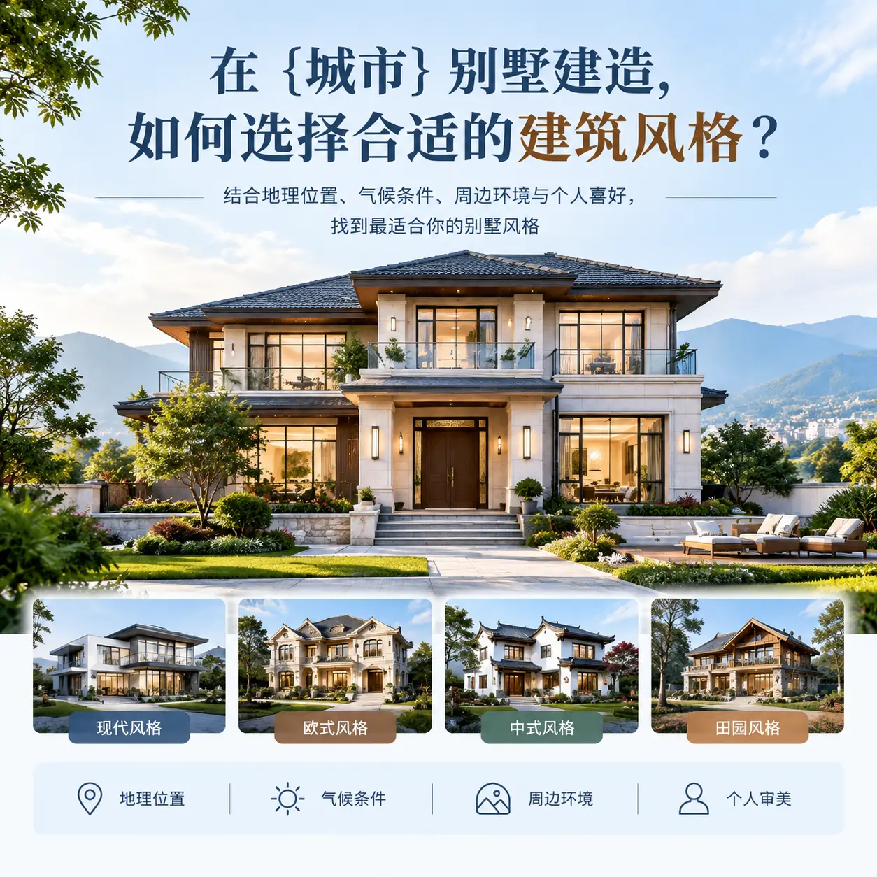 在 七星关 别墅建造，如何选择合适的建筑风格？